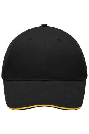 Cap Unisex Schwarz/Braun – Light Brushed Sandwich Cap