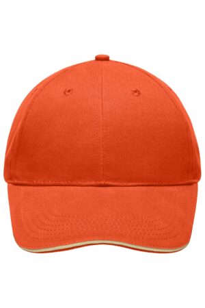 Cap Unisex Schwarz/Braun – Light Brushed Sandwich Cap
