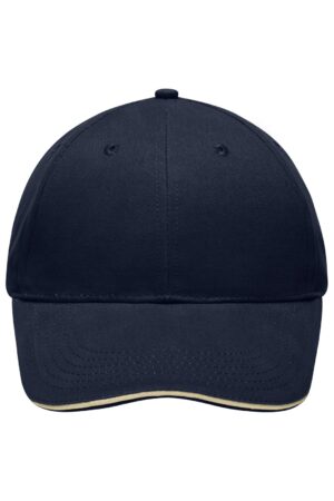 Cap Unisex Schwarz/Braun – Light Brushed Sandwich Cap