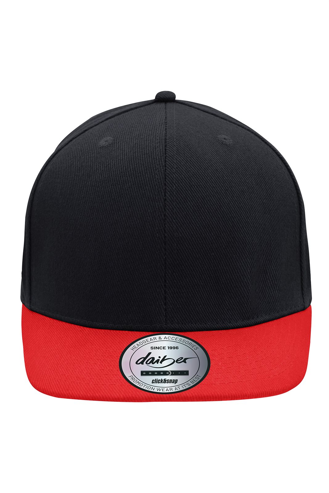 Cap Unisex Schwarz/Rot – 6 Panel Pro Cap Style