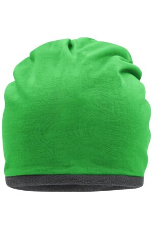 Mütze Unisex Schwarz/Grau – Fleece Beanie
