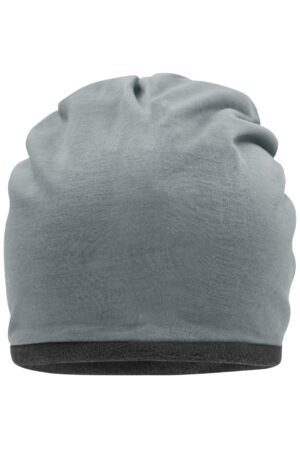 Mütze Unisex Schwarz/Grau – Fleece Beanie