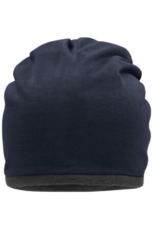 Mütze Unisex Schwarz/Grau – Fleece Beanie