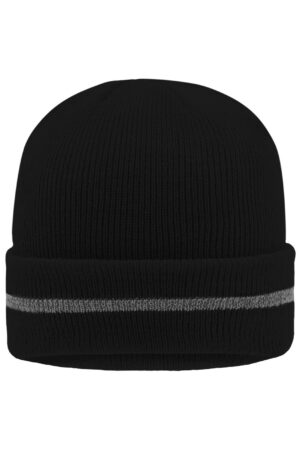 Mütze Unisex Schwarz/Grau – Reflective Beanie