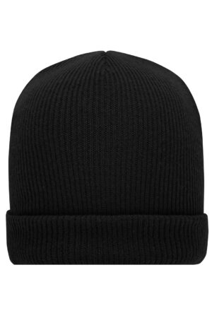 Mütze Unisex Schwarz – Soft Knitted Winter Beanie GRS