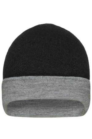 Mütze Unisex Schwarz/Grau – Reversible Beanie