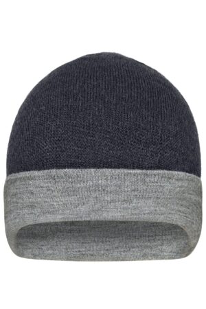 Mütze Unisex Schwarz/Grau – Reversible Beanie