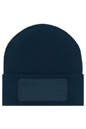 Mütze Unisex Schwarz – Knitted Beanie with Patch