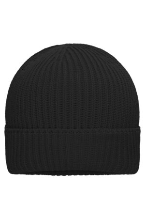Mütze Unisex Schwarz – Organic Cotton Winter Beanie OCS Standard
