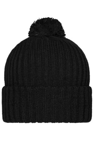 Mütze Unisex Schwarz – Knitted Cap with Pompon