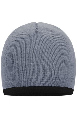 Mütze Unisex Schwarz/Orange – Beanie with Contrasting Border