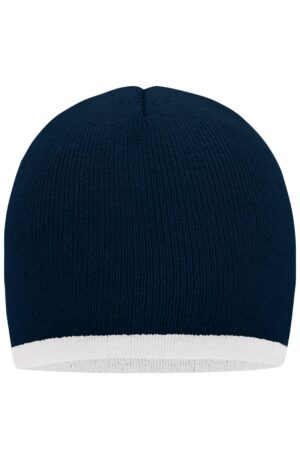 Mütze Unisex Schwarz/Orange – Beanie with Contrasting Border
