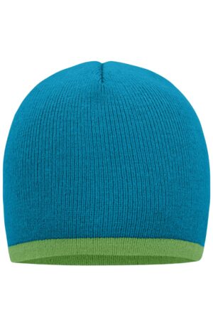Mütze Unisex Schwarz/Orange – Beanie with Contrasting Border