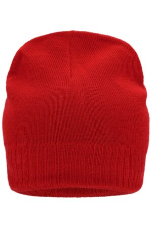 Mütze Unisex Schwarz – Knitted Beanie with Fleece Inset