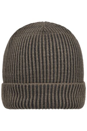 Mütze Unisex Schwarz/Grau – Ribbed Beanie