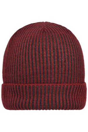 Mütze Unisex Schwarz/Grau – Ribbed Beanie