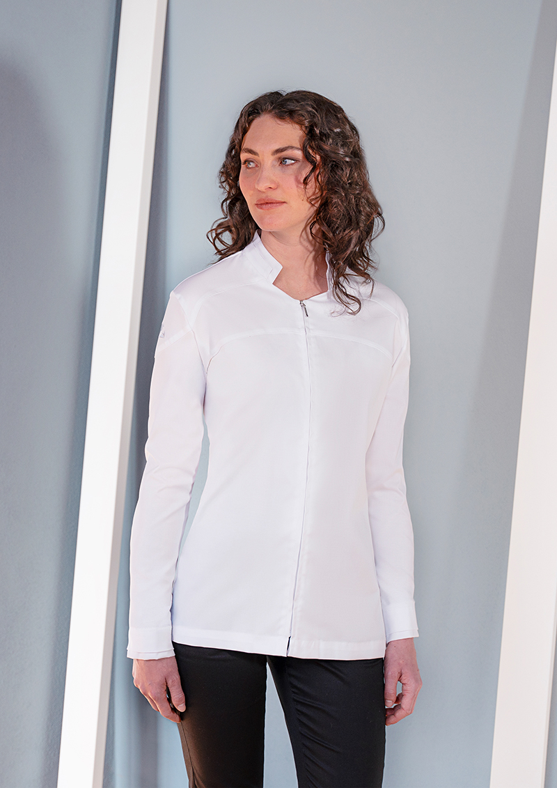 Kochjacke Damen Weiß – Langarm Damenkochjacke DIAMOND CUT® Excellence