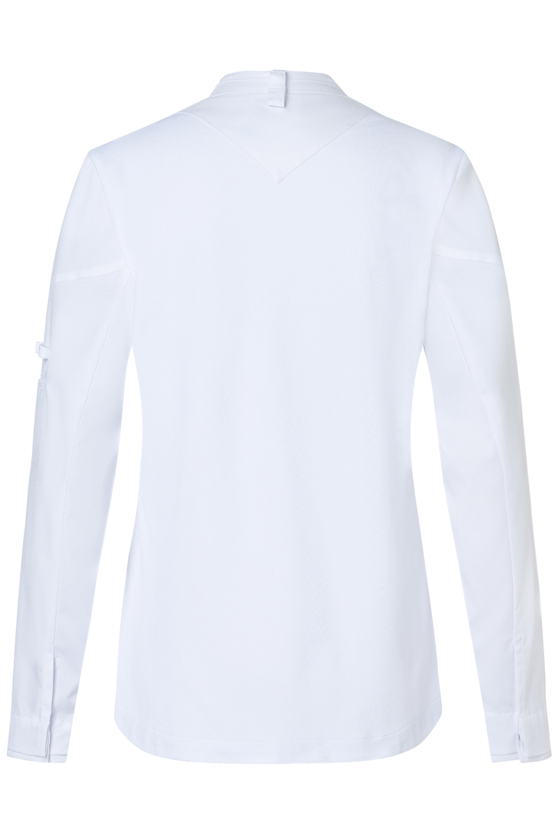 Kochjacke Damen Weiß – Langarm Damenkochjacke DIAMOND CUT® Excellence, Detailansicht