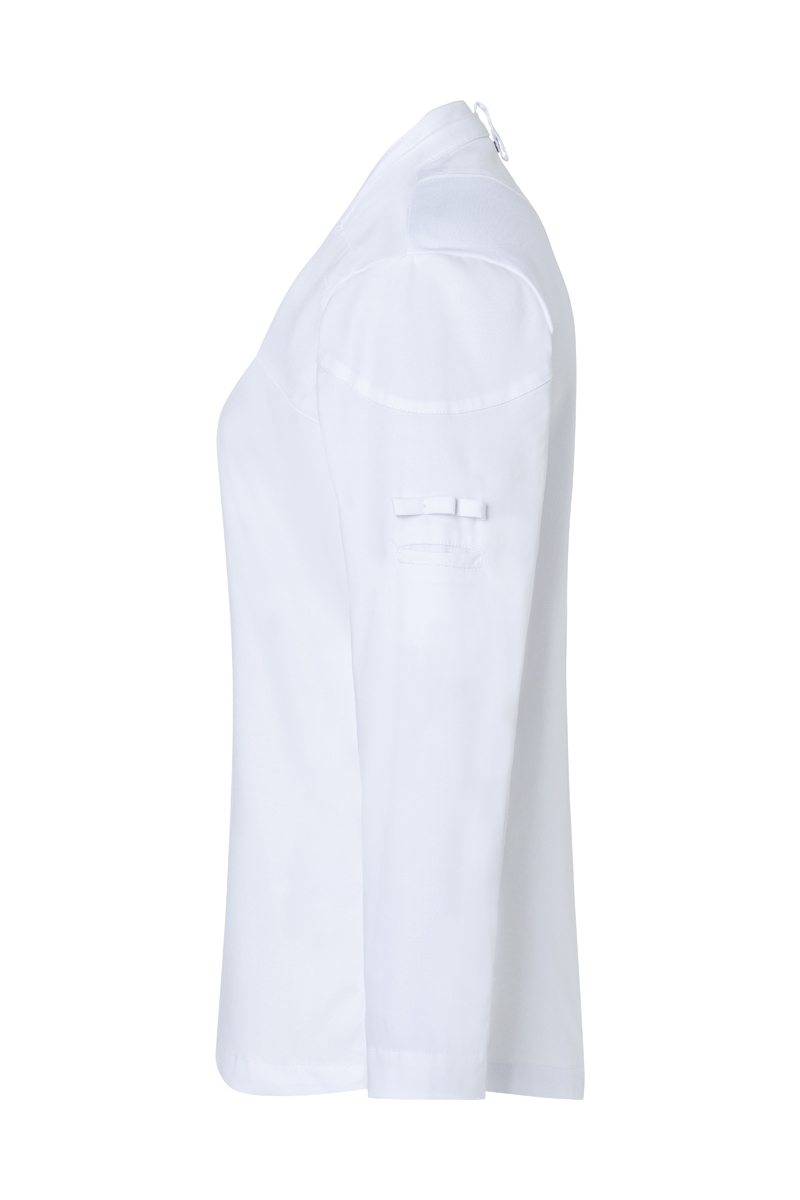 Kochjacke Damen Weiß – Langarm Damenkochjacke DIAMOND CUT® Excellence, Detailansicht
