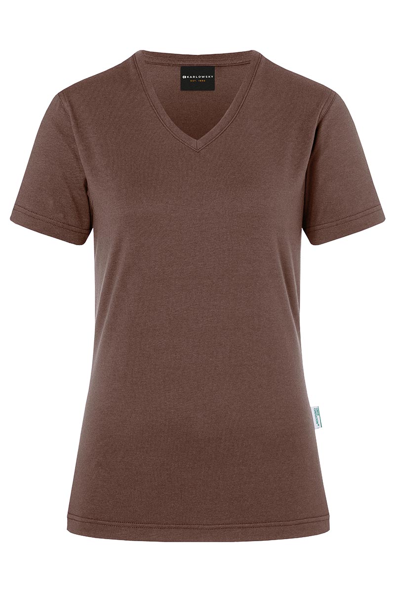 T-Shirt Damen Hellbraun – Damen Workwear T-Shirt Casual-Flair