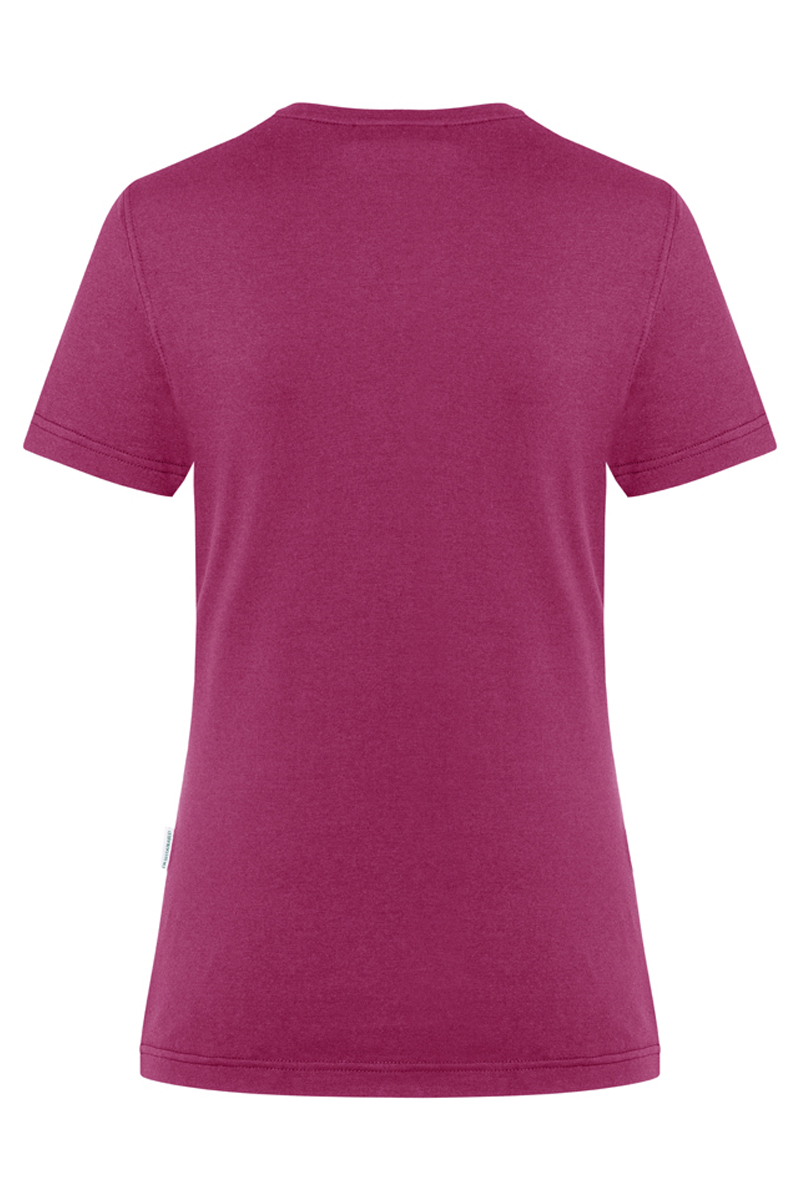 T-Shirt Damen Fuchsia – Damen Workwear T-Shirt Casual-Flair, Detailansicht