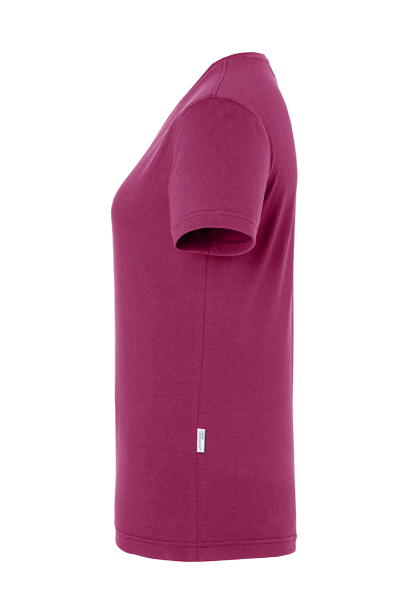T-Shirt Damen Fuchsia – Damen Workwear T-Shirt Casual-Flair, Detailansicht