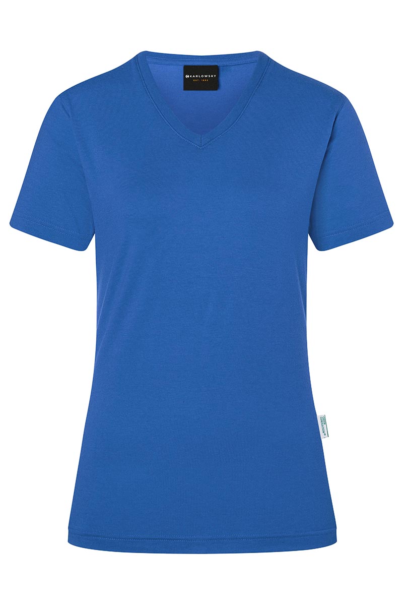 T-Shirt Damen Königsblau – Damen Workwear T-Shirt Casual-Flair, Detailansicht