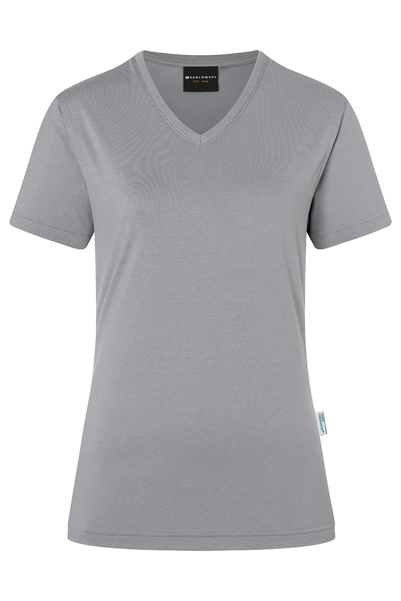 T-Shirt Damen Platingrau – Damen Workwear T-Shirt Casual-Flair