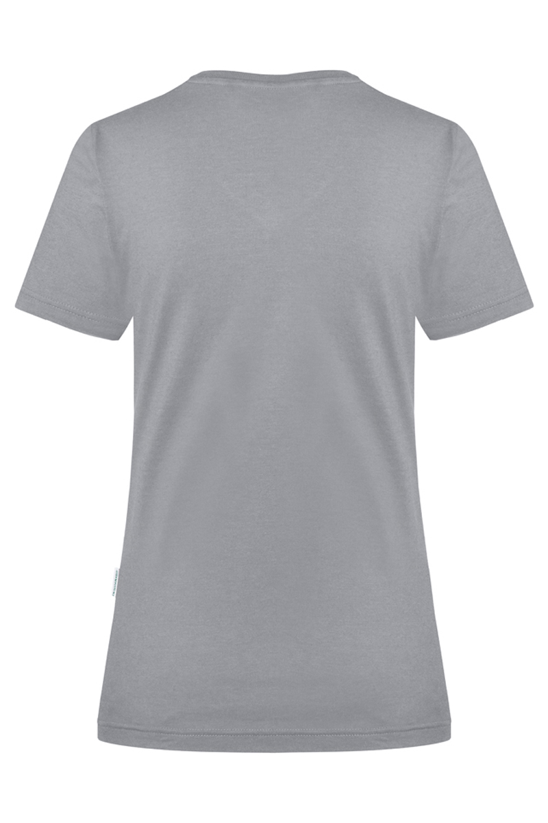T-Shirt Damen Platingrau – Damen Workwear T-Shirt Casual-Flair, Detailansicht