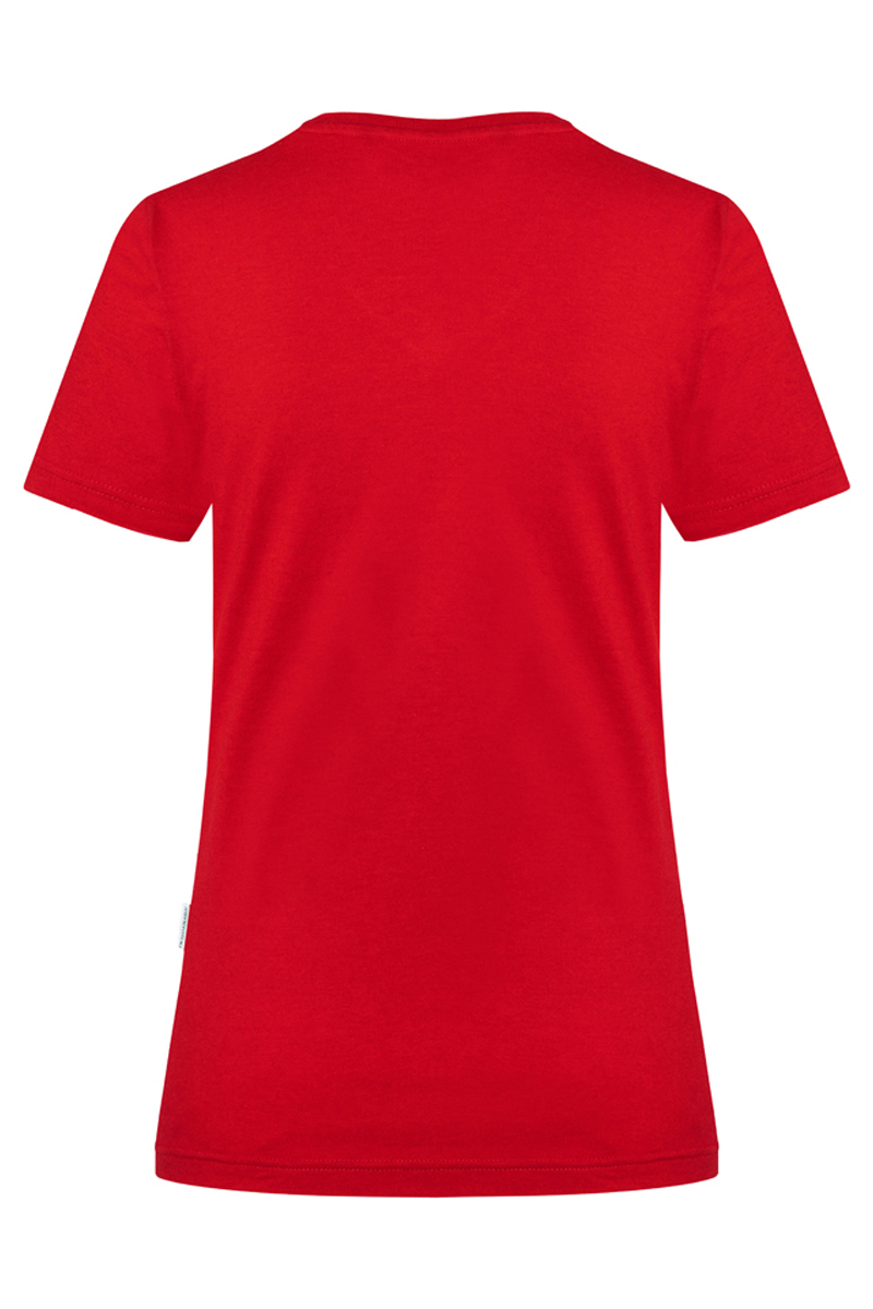 T-Shirt Damen Rot – Damen Workwear T-Shirt Casual-Flair, Detailansicht