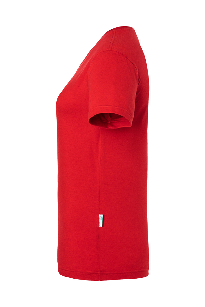 T-Shirt Damen Rot – Damen Workwear T-Shirt Casual-Flair, Detailansicht
