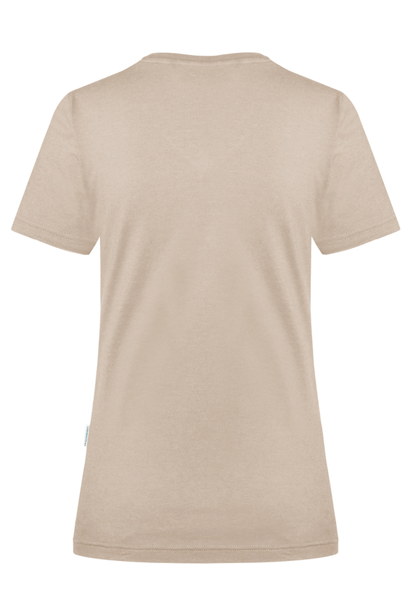 T-Shirt Damen Sand – Damen Workwear T-Shirt Casual-Flair, Detailansicht