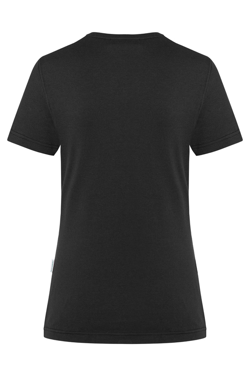 T-Shirt Damen Schwarz – Damen Workwear T-Shirt Casual-Flair, Detailansicht