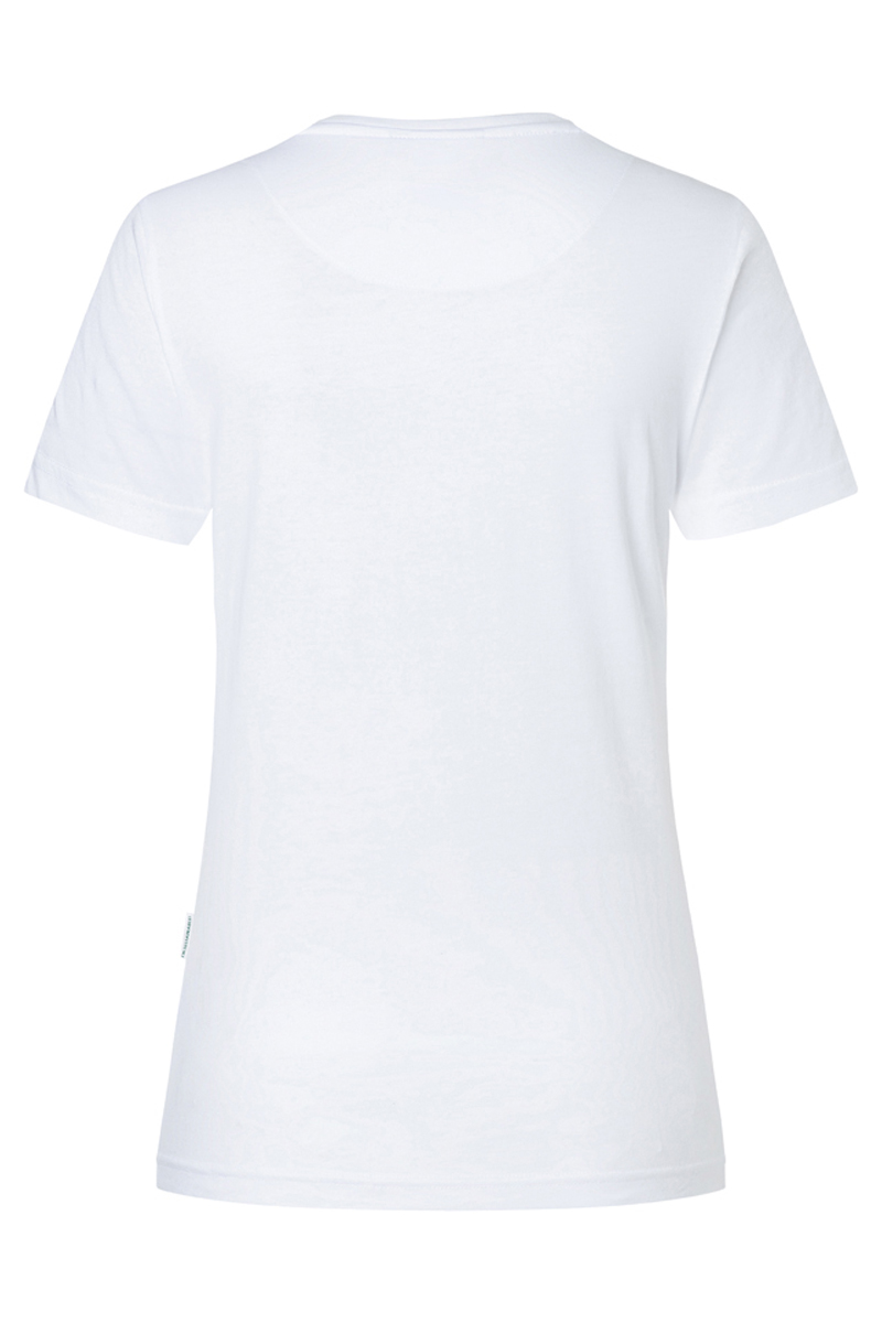 T-Shirt Damen Weiß – Damen Workwear T-Shirt Casual-Flair, Detailansicht