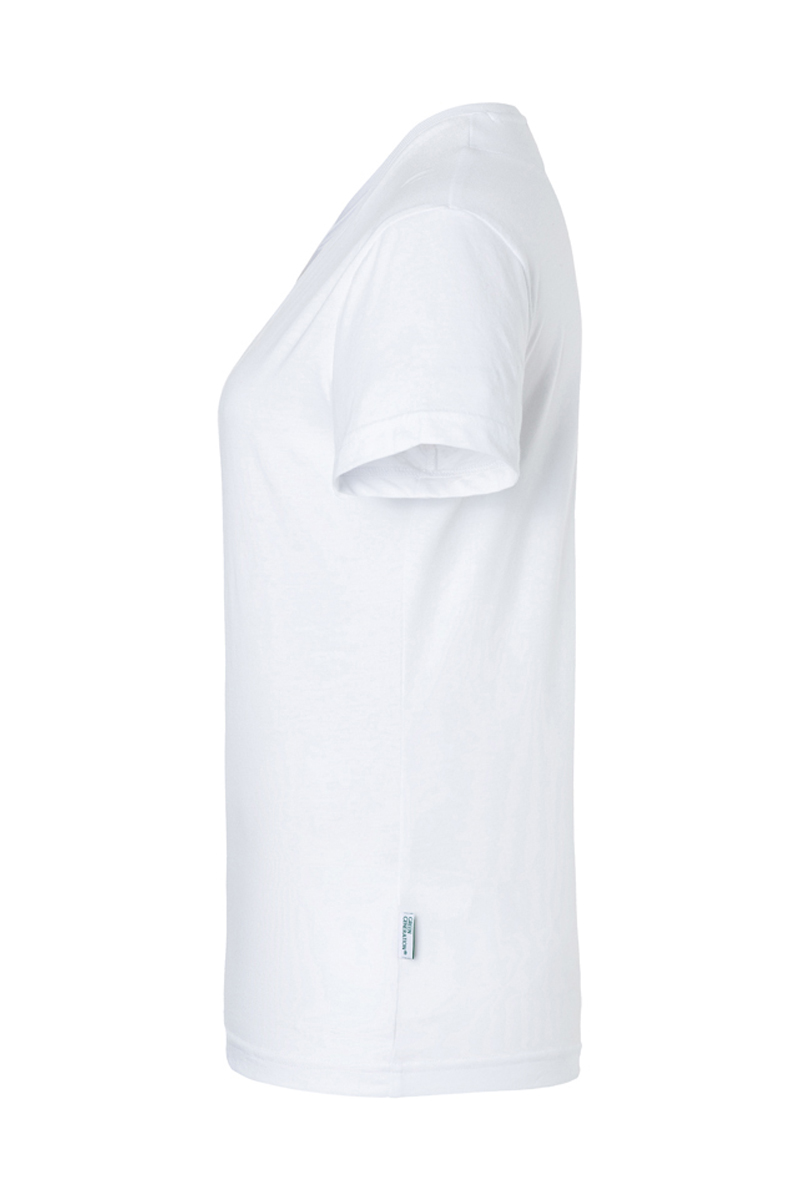 T-Shirt Damen Weiß – Damen Workwear T-Shirt Casual-Flair, Detailansicht