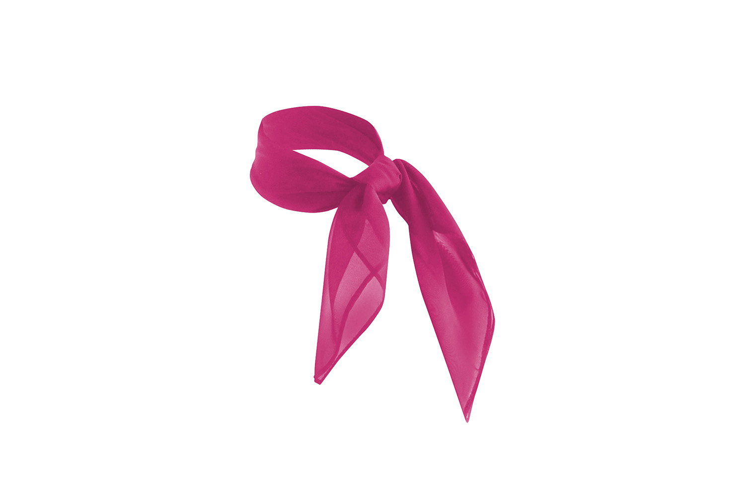 Halstuch Unisex Fuchsia – Chiffon Halstuch Classic, Detailansicht