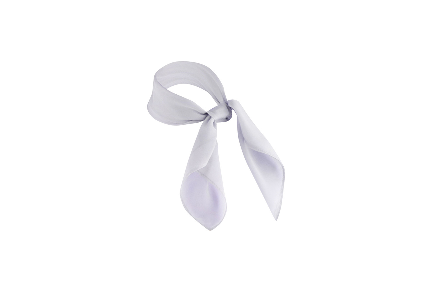 Halstuch Unisex Hellgrau – Chiffon Halstuch Classic, Detailansicht