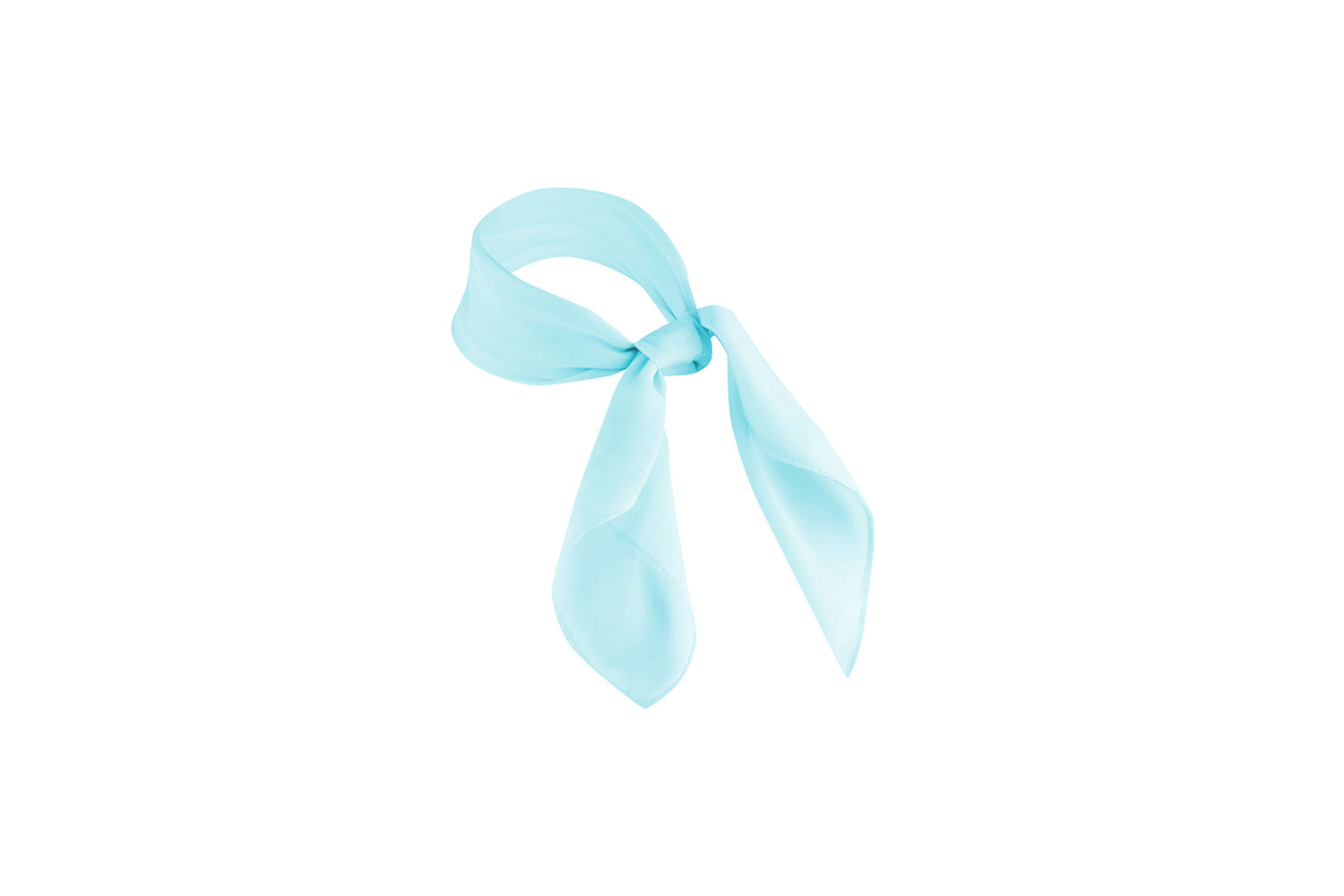 Halstuch Unisex Minze – Chiffon Halstuch Classic, Detailansicht