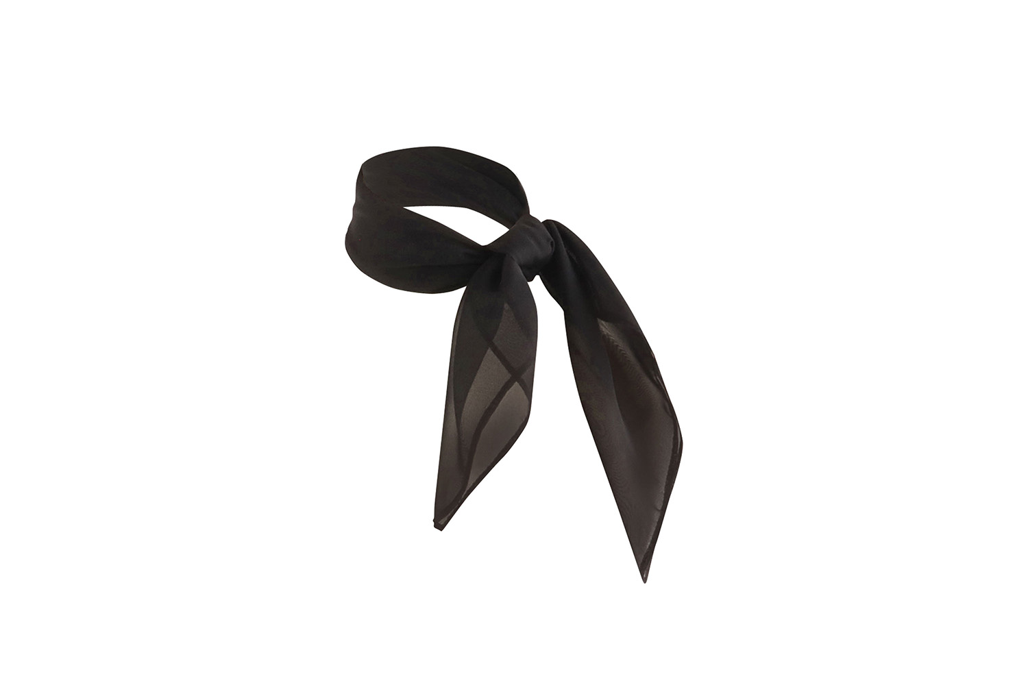 Halstuch Unisex Schwarz – Chiffon Halstuch Classic, Detailansicht