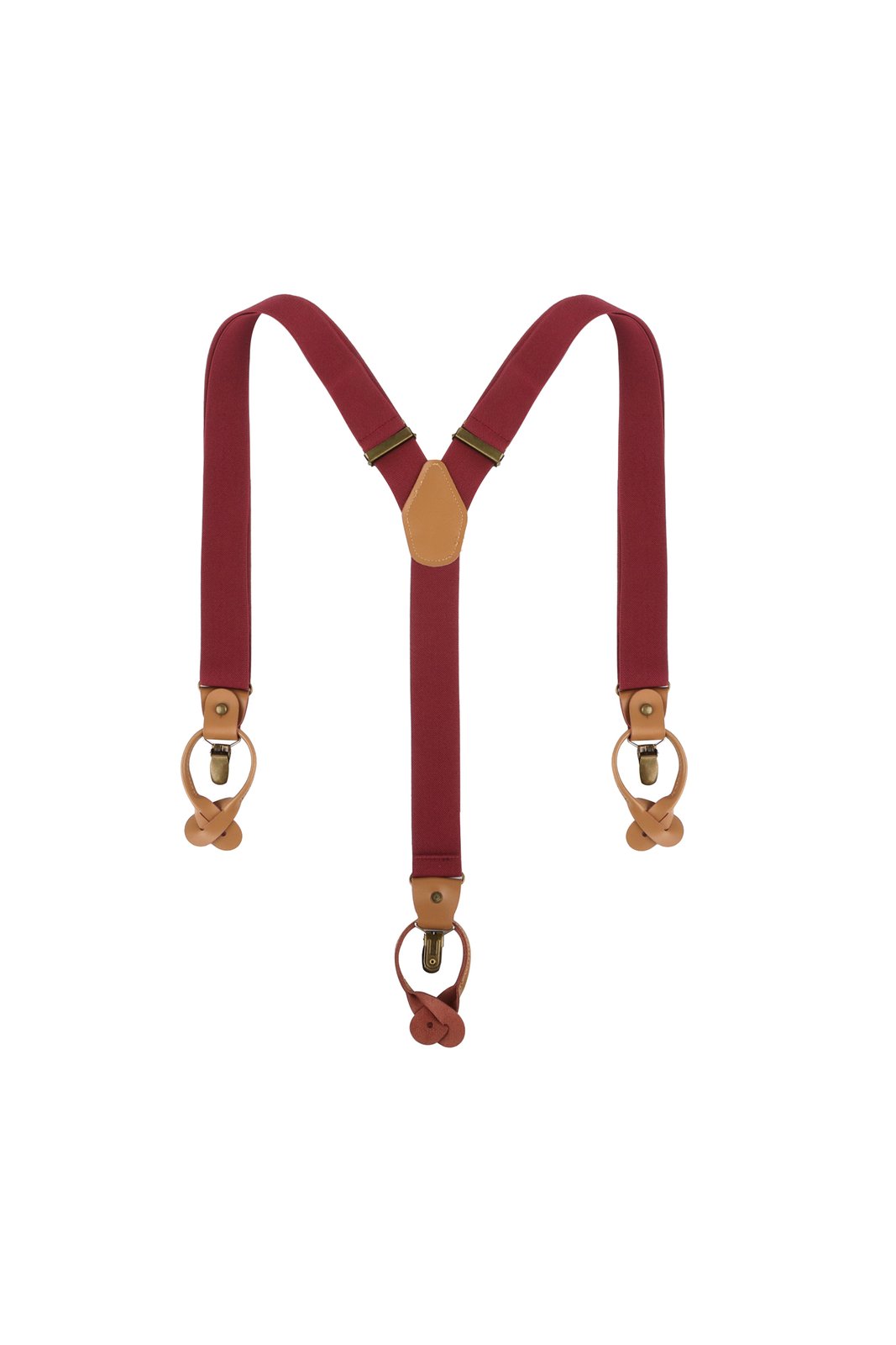 Hosenträger Unisex Aubergine – Hosenträger Urban-Classic, Detailansicht