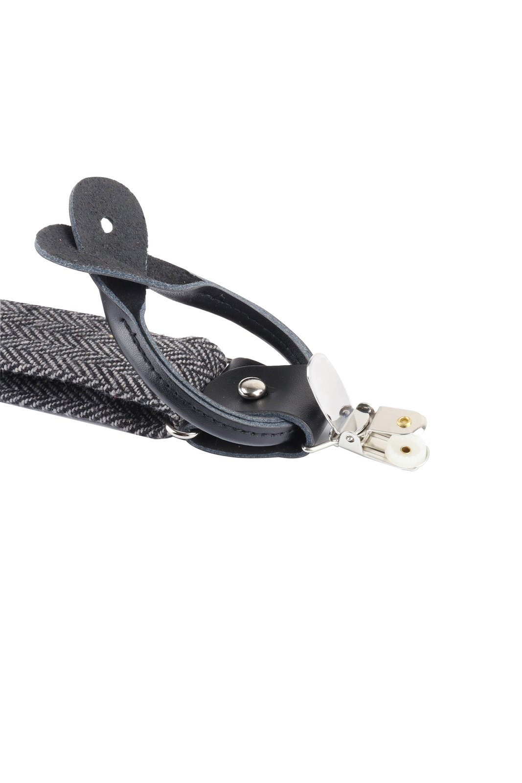 Hosenträger Unisex Anthrazit – Hosenträger Urban-Herringbone, Detailansicht