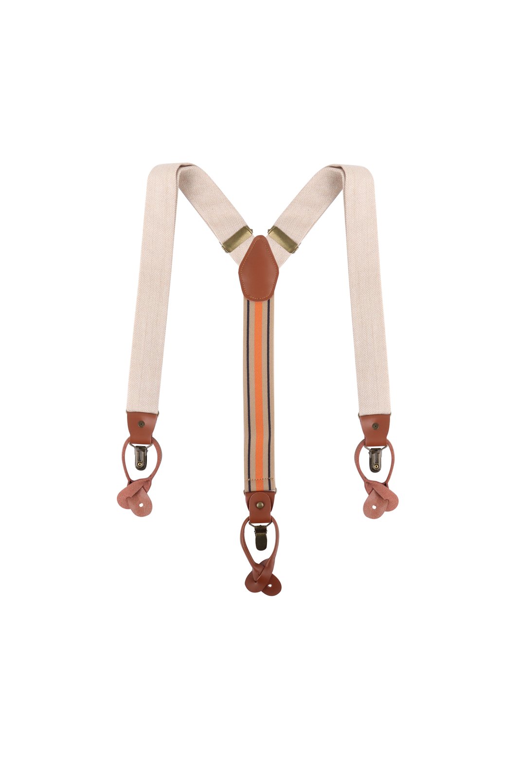 Hosenträger Unisex Sand – Hosenträger Urban-Herringbone, Detailansicht