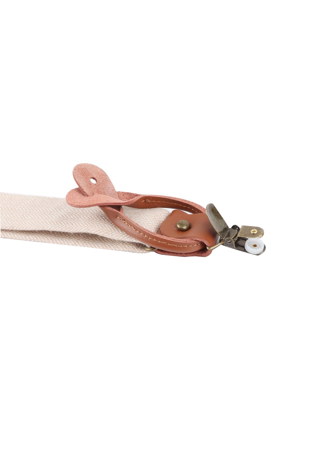 Hosenträger Unisex Sand – Hosenträger Urban-Herringbone, Detailansicht