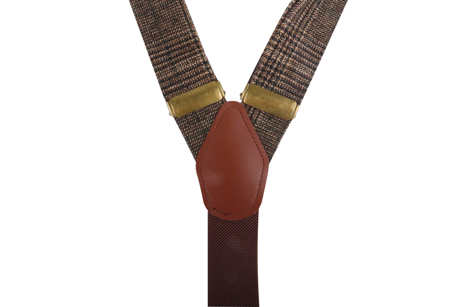 Hosenträger Unisex Dunkelbraun – Hosenträger Urban-Glencheck, Detailansicht