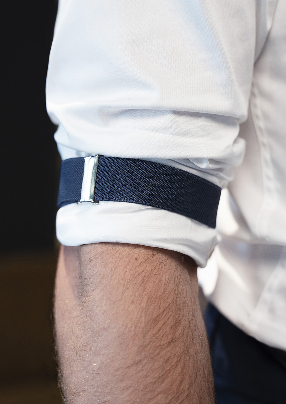 Ärmelband Unisex Marine – Größenverstellbare Ärmelhalter