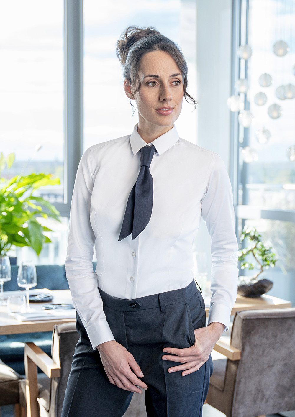 Krawatte Unisex Schwarz – Serviceschleife