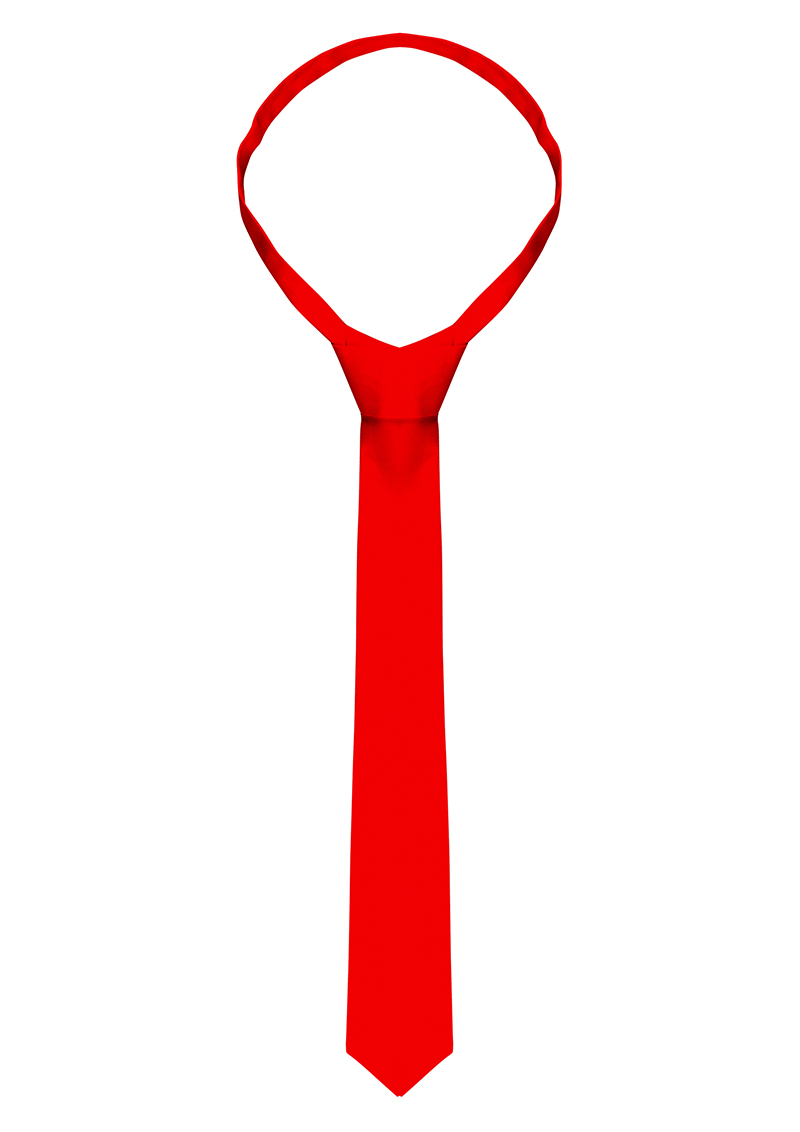 Krawatte Unisex Rot – Krawatte, Detailansicht