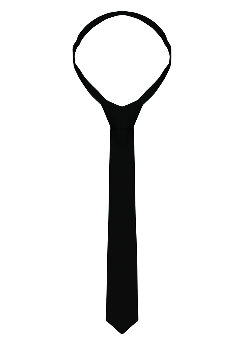 Krawatte Unisex Schwarz – Krawatte, Detailansicht