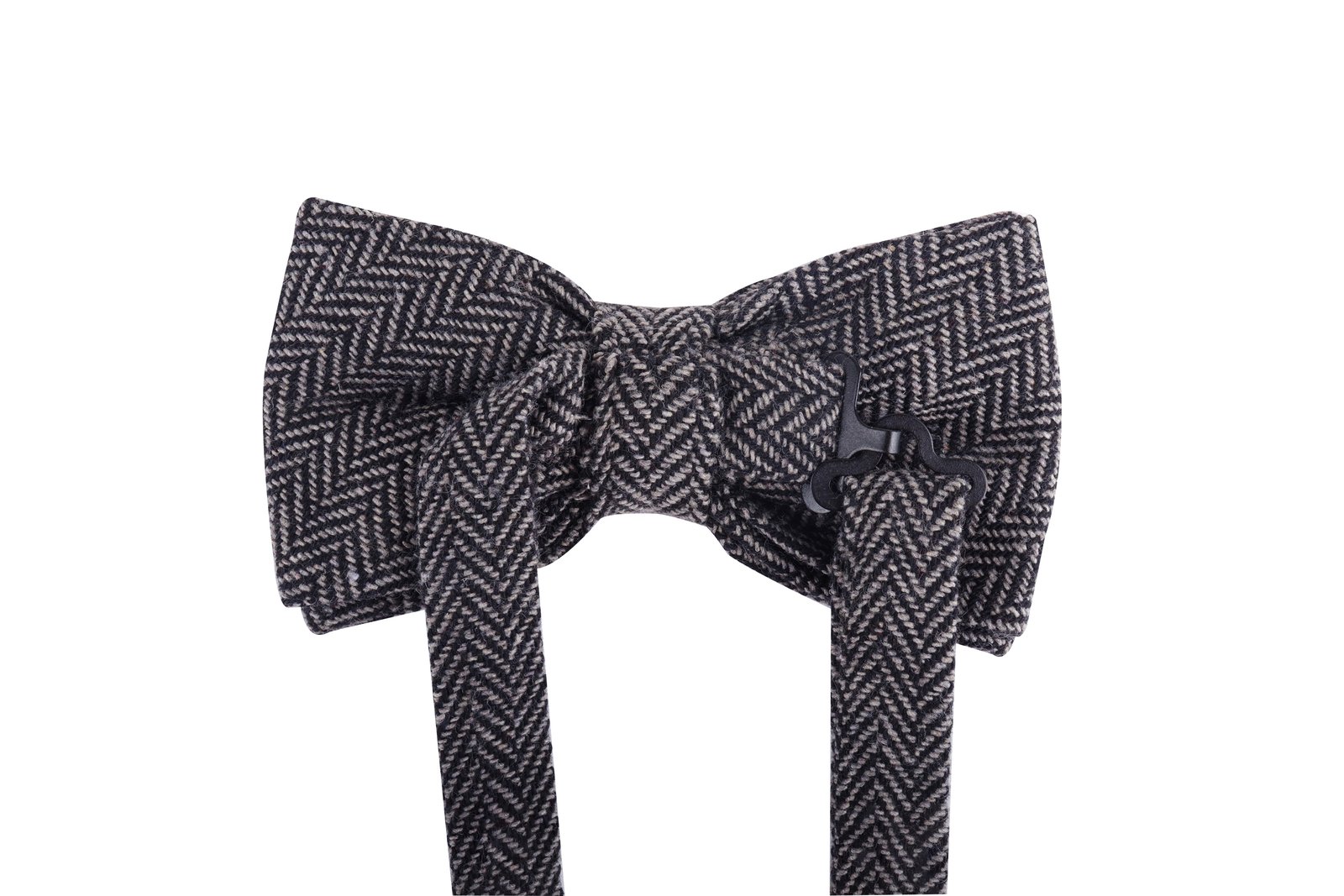 Fliege Unisex Anthrazit – Fliege Urban-Herringbone, Detailansicht