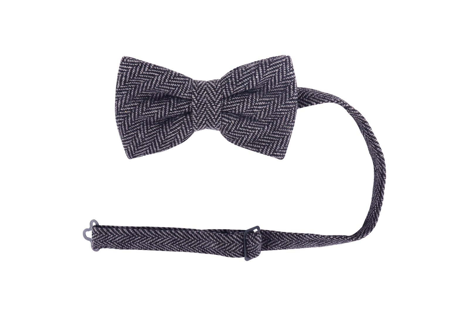 Fliege Unisex Anthrazit – Fliege Urban-Herringbone, Detailansicht
